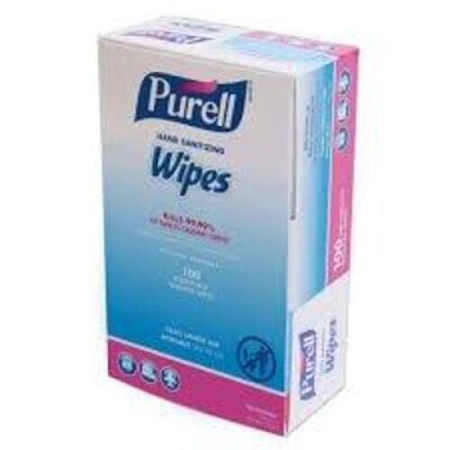 DESCRIPTION: (4) PACKS OF (100) HAND SANITIZING WIPES BRAND/MODEL: PURELL SIZE: 100 WIPES PER BOX RETAIL$: $14.25 EA QTY: 4
