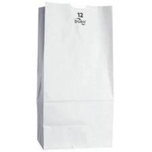 DESCRIPTION: (1) BOX OF (500) PAPER BAGS BRAND/MODEL: DURO #51032 INFORMATION: WHITE, 12# SIZE: 7-1/16" X 4-1/2" X 13-3/4" RETAIL$: $79.76 TOTAL QTY: