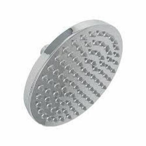 DESCRIPTION: (1) FLAT SHOWER HEAD BRAND/MODEL: TRIDENT #22JN65 INFORMATION: BRASS, SILICONE NOZZLE, WALL MOUNT, CHROME PLATED FINISH SIZE: 10" RETAIL$