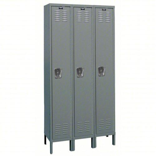 DESCRIPTION: (1) WARDROBE LOCKER BRAND/MODEL: HALLOWELL/4HB22 INFORMATION: LOUVERED, 1TIER, 3 UNITS WIDE RETAIL$: $1,041.35 SIZE: 54 in x 21 in x 78 i