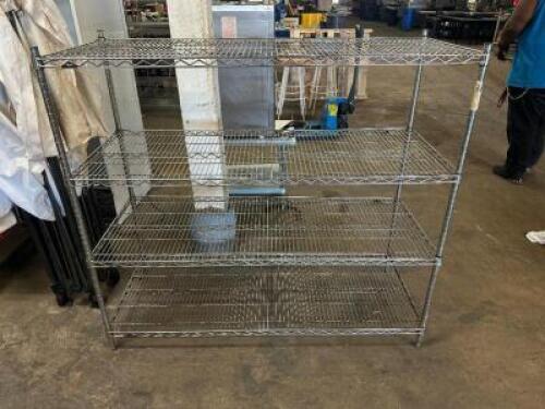 DESCRIPTION 60" X 24" FOUR TIER WIRE SHELF. SIZE 60" X 24" LOCATION BAY 6 QTY 1