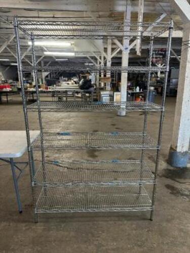 DESCRIPTION 48" X 18" SIX TIRE WIRE RACK SIZE 48" X 18" LOCATION BAY 6 QTY 1