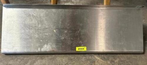 DESCRIPTION 3' X 12" STAINLESS WALL SHELF. SIZE 3' X 12" LOCATION BAY 6 QTY 1
