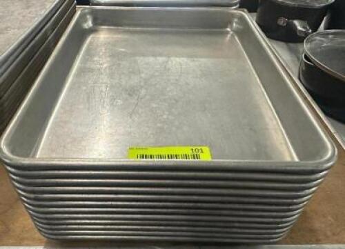 DESCRIPTION (12) 1/4TH SIZE SHEET PANS THIS LOT IS: SOLD BY THE PIECE LOCATION BAY 6 QTY 12