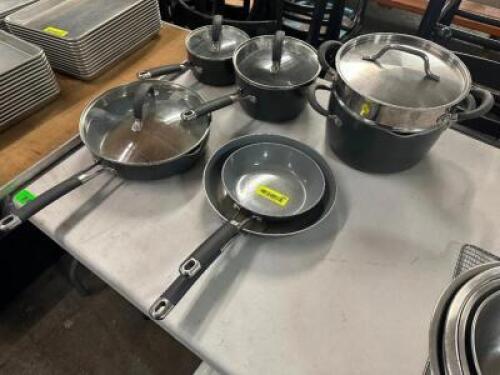 DESCRIPTION (7) PIECE HOUSE HOLD POT AND PAN SET W/ LIDS. THIS LOT IS: ONE MONEY LOCATION BAY 6 QTY 1