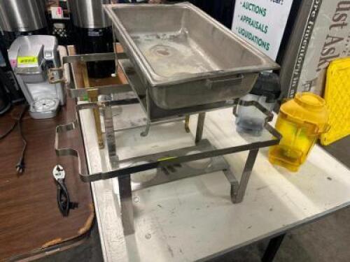 DESCRIPTION (3) ASSORTED CHAFFER DISH STANDS. THIS LOT IS: ONE MONEY LOCATION BAY 6 QTY 1