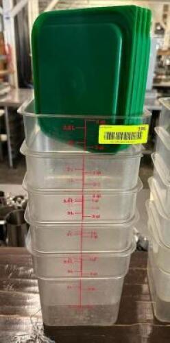 DESCRIPTION (5) 4 QT PLASTIC CONTAINERS W/ LIDS. SIZE 4 QT LOCATION BAY 6 QTY 5