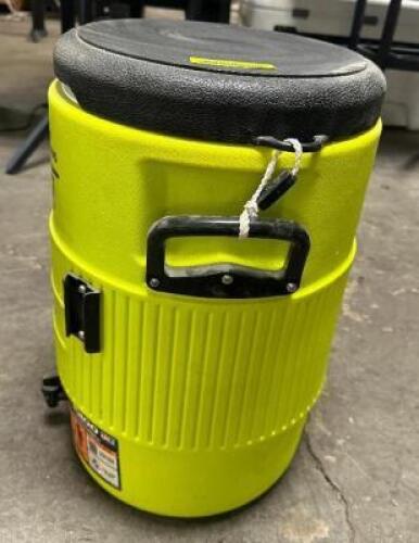 DESCRIPTION 5 GALLON WATER COOLER ADDITIONAL INFORMATION NEON YELLOW. LOCATION BAY 6 QTY 1