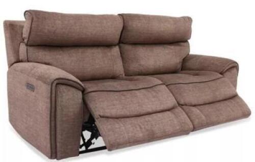 TWO PIECE FABRIC SECTIONAL W/ POWER HEADRESTS