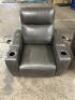 LEATHER ZERO GRAVITY LEATHER CHAIR W/ POWER HEADREST - 2