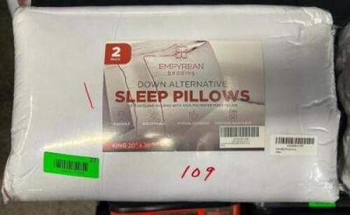 TWO PACK EMPYREAN DOWN ALTERNATIVE SLEEP PILLOWS