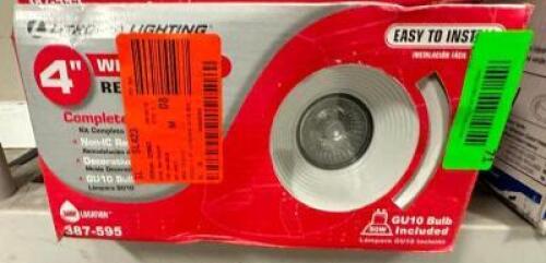 4" WHITE BAFFLE RECESSED LIGHT KIT