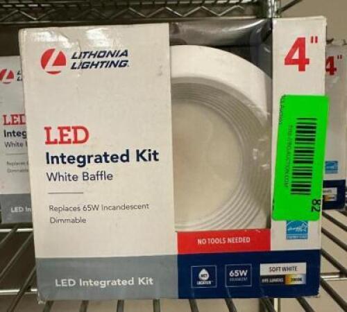 (3)- LED 4" INTEGRATED WHITE BAFFLE LIGHT KIT