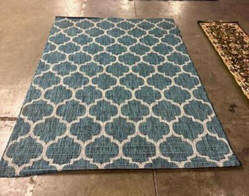 6'X9' BLUE/GREY OUTDOOR AREA RUG