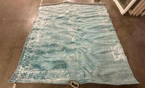 8'X10' LIGHT TURQUOISE AREA RUG