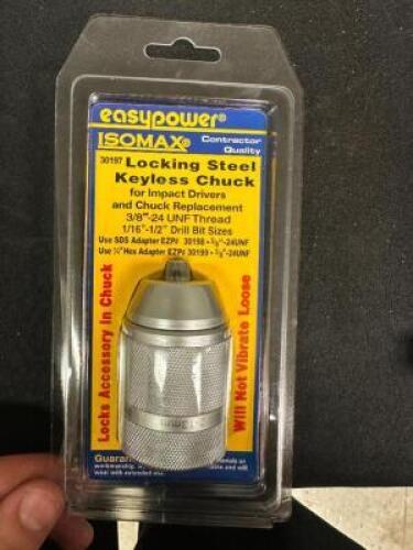 (5)- LOCKING STEEL KEYLESS CHUCK