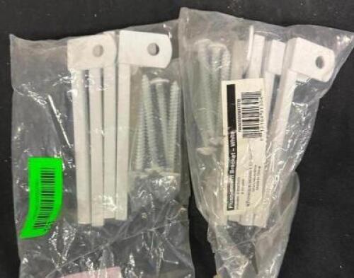 (2)- PACKS OF WHITE FLUSH MOUNT BRACKETS