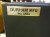 DESCRIPTION: (1) BIN CABINET WITH BINS INCLUDED BRAND/MODEL: DURHAM #33VE22 INFORMATION: YELLOW BINS, DEEP BOX, 48 BINS, 14 GAUGE. GRAY SIZE: 36" X 24 - 3