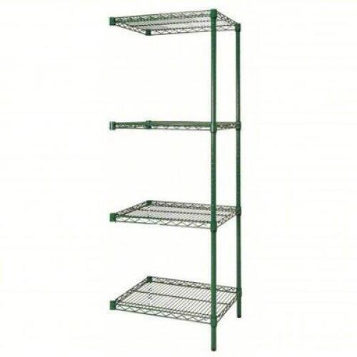 DESCRIPTION: (1) WIRE SHELVING UNITBRAND/MODEL: PRODUCT NUMBER #5GPN5INFORMATION: GREENSIZE: 18" X 48" X 63"RETAIL$: $296.23 EAQTY: 1