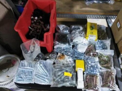 DESCRIPTION: (1) MISC TABLE OF NUTS AND BOLTS BRAND/MODEL: MANY INFORMATION: MUST COME INSPECT QTY: 1