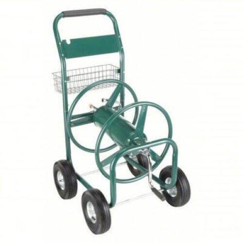 DESCRIPTION: (1) GARDEN HOSE REEL BRAND/MODEL: LIBERTY #2LRK8 INFORMATION: GREEN SIZE: 8" REEL DIAMETER, 4 WHEELS RETAIL$: $202.50 EA QTY: 1