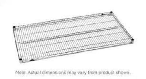 DESCRIPTION: (10) WIRE SHELF BRAND/MODEL: METRO #4UX26 INFORMATION: WIRE, CHROME, SPLIT SLEEVE, SHELVES ONLY, 800 LB CAPACITY SIZE: 48" X 18" RETAIL$: