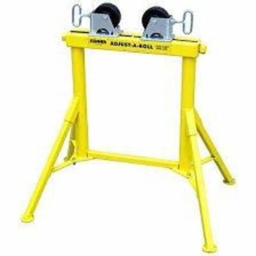 DESCRIPTION: (1) ROLLER HEAD PIPE STAND, ROLLER V HEAD BRAND/MODEL: SUMNER #19F640 INFORMATION: YELLOW, MISSING ROLLERS SIZE: 2,500 LB MAX LOAD CAPACI