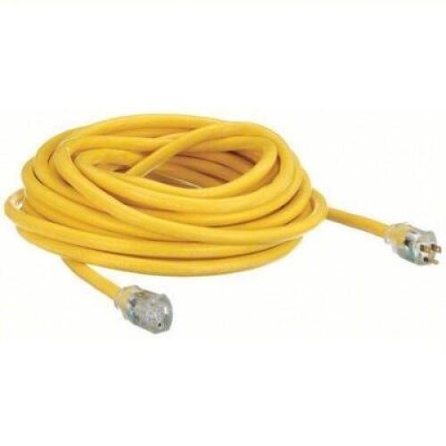 DESCRIPTION: (1) GENERAL PURPOSE LIGHTED EXTENSION CORD BRAND/MODEL: POWER FIRST #1XUP8 INFORMATION: YELLOW SIZE: 50 FT CORD LG, 10 AWG WIRE SIZE, 10/