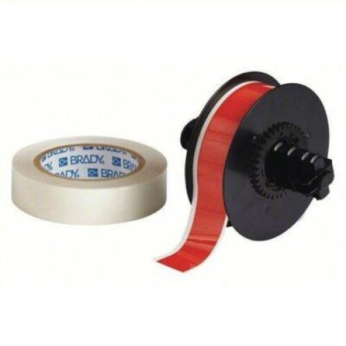 DESCRIPTION: (1) CONTINUOUS LABEL ROLL BRAND/MODEL: BRADY #45LR98 INFORMATION: RED, GLOSS, POLYESTER WITH RUBBER ADHESIVE SIZE: 1-1/8" X 100' RETAIL$: