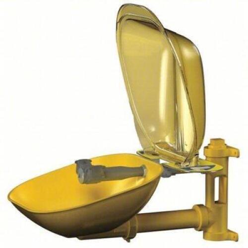 DESCRIPTION: (1) PLUMBED EYEWASH BOWL BRAND/MODEL: BRADLEY #6DGX8 INFORMATION: GALVANIZED, STEEL PIPE, COVERED, PLASTIC BOWL RETAIL$: $450.16 EA QTY: