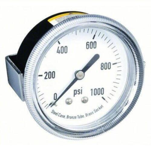 DESCRIPTION: (6) PANEL-MOUNT PRESSURE GAYGE BRAND/MODEL: PRODUCT NUMBER #4UA29 INFORMATION: U-CLAMP, 0 TO 1,000 PSI, 2 1/2 IN DIAL, 1/4 IN NPT MALE RE