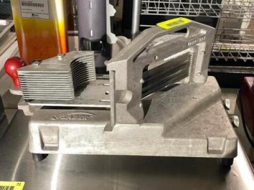 DESCRIPTION: TOMATO SABER MANUAL CUTTER. BRAND / MODEL: PRINCE CASTLE 943 ADDITIONAL INFORMATION RETAILS FOR $400 LOCATION: BAY 7 QTY: 1
