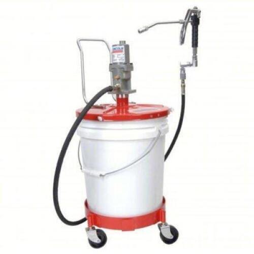 DESCRIPTION: (1) PORTABLE GREASE PUMP WITH GUN BRAND/MODEL: LINCOLN #6WB19 INFORMATION: AIR, 40:1, 4,000 PSI MAX. OUTLET PRESSURE SIZE: 7 FT HOSE LG R