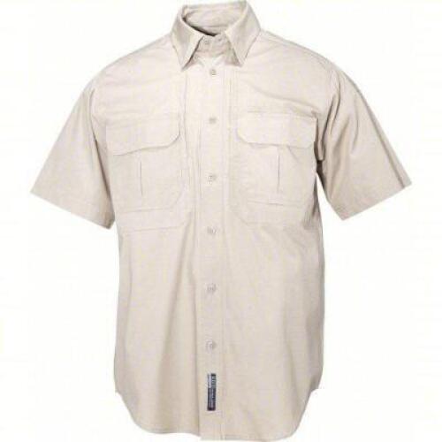 DESCRIPTION: (2) WOVEN TACTICAL WORK SHIRT BRAND/MODEL: 5.11 TACTICAL #6UKD9 INFORMATION: KHAKI SIZE: LARGE RETAIL$: $87.71 EA QTY: 2