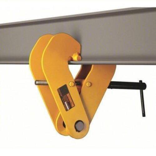 DESCRIPTION: (1) BEAM LIFTING CLAMPBRAND/MODEL: HARINTON #23XT09INFORMATION: YELLOW, 4000LB MAX LOADSIZE:&nbsp;&nbsp;7 1/2 IN MAX JAW OPENING, 3 IN OVERALL DPRETAIL$: $190.28 EAQTY: 1