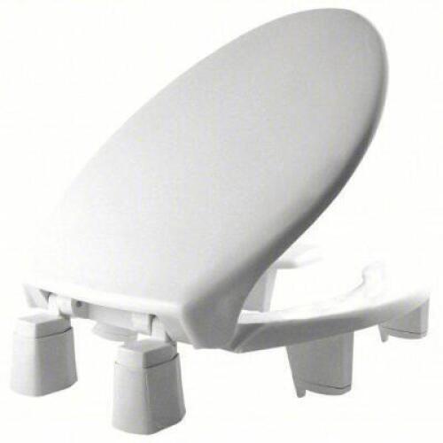 DESCRIPTION: (2) TOILET SEAT BRAND/MODEL: BEMIS #437T25 INFORMATION: WHITE SIZE: 4-1/4 SEAT HT OPEN RETAIL$: $162.17 EA QTY: 2