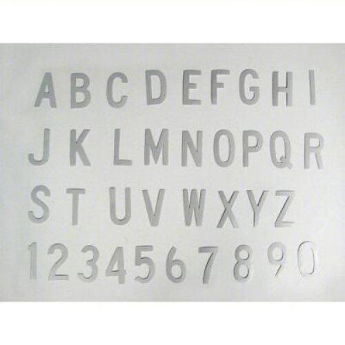DESCRIPTION: (1) LETTER LABEL KIT BRAND/MODEL: 23Y057 INFORMATION: A-Z SIZE: 6 in Character Ht RETAIL$: $426.03 EA QTY: 1