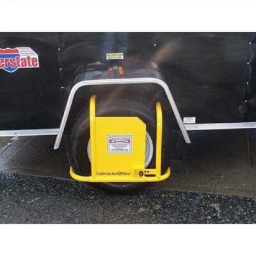 DESCRIPTION: (1) WHEEL CLAMP TYPE C BRAND/MODEL: CALIFORNIA IMMOBILIZER #39C427 INFORMATION: FITS 16 IN WD RANGE, STEEL, YELLOW RETAIL$: $396.46 EA QT