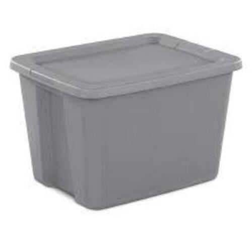 DESCRIPTION: (1) CASE OF (8) TOTE BOXBRAND/MODEL: STERILITE/2186SIZE:&nbsp;18 GALLON,&nbsp;23 1/2 in x 18 3/8 in x 16 1/8 inRETAIL$: $18.54/EAQTY: 1