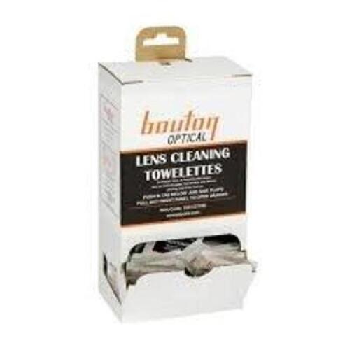 DESCRIPTION: (1) CASE OF (10) BOXES OF (100) LENS CLEANING WIPES BRAND/MODEL: BOUTON #41N473 RETAIL$: $90.00 EA QTY: 1