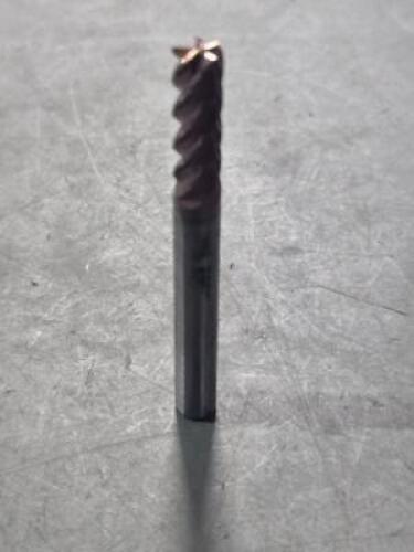 DESCRIPTION: (3) CARBIDE SQ END MILL BRAND/MODEL: FULLERTON 37544CR015 SIZE: 1/4" DIA 1/4" LOC RETAIL$: $137.80 QTY: 3