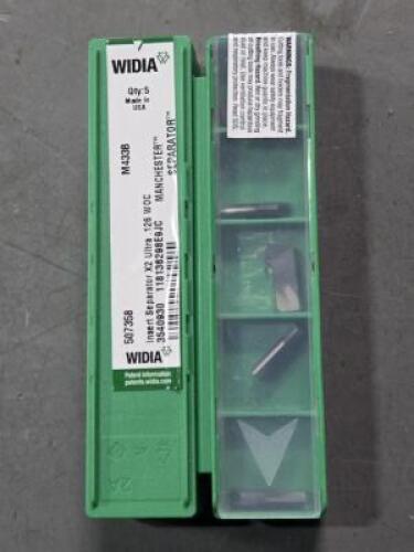 DESCRIPTION: (20) "SEPARATOR" X2 ULTRA CARBIDE GROOVING INSERTS BRAND/MODEL: WIDIA 3540930 SIZE: .126woc RETAIL$: $243.60 QTY: 20