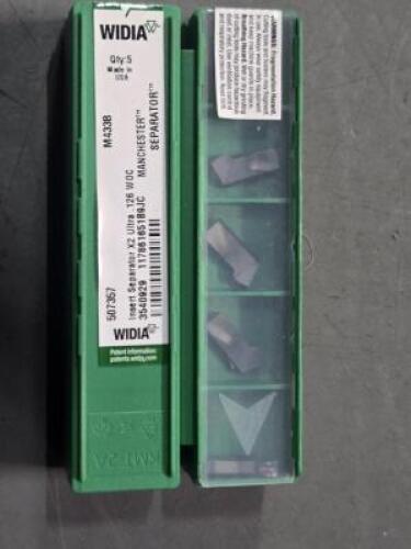 DESCRIPTION: (20) "SEPARATOR" X2 ULTRA CARBIDE GROOVING INSERTS BRAND/MODEL: WIDIA 3540929 SIZE: .094WOC RETAIL$: $243.60 QTY: 20