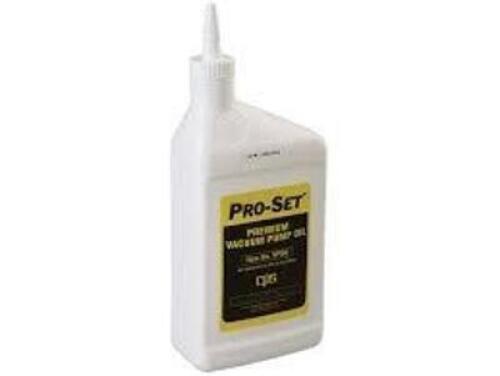DESCRIPTION: (7) PREMIUM VACUUM PUMP OIL BRAND/MODEL: PRO-SET #VPOQ SIZE: 32 OZ RETAIL$: $8.17 EA QTY: 7