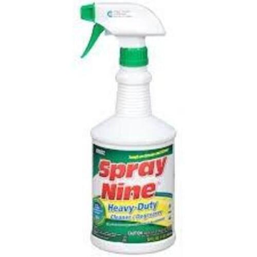 DESCRIPTION: (6) HEAVY DUTY CLEANER BRAND/MODEL: SPRAY NINE SIZE: 32 FL OZ RETAIL$: $7.79 EA QTY: 6