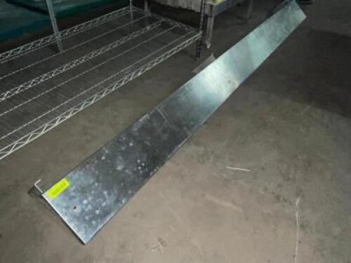 DESCRIPTION: 8' X 6" STAINLESS WALL SHELF SIZE: 8' X 6" LOCATION: BAY 7 QTY: 1