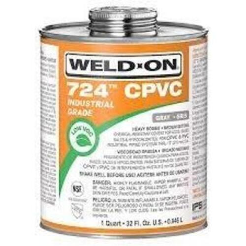DESCRIPTION: (6) CPVC BRAND/MODEL: WELD-ON #724 SIZE: 1 QT RETAIL$: $23.19 EA QTY: 6