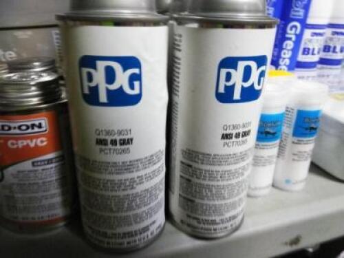 DESCRIPTION: (6) CANS OF SPRAY PAINT BRAND/MODEL: PPG #Q1360-9031 INFORMATION: GRAY SIZE: 12 OZ RETAIL$: $12.85 EA QTY: 6