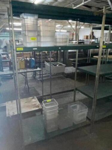 DESCRIPTION: 60" X 24" THREE TIER METAL SHELF. SIZE: 60" X 24" LOCATION: BAY 7 QTY: 1