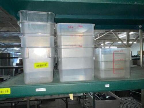 DESCRIPTION: (1) LOT OF ASSORTED PLASTIC CONTAINERS. NO LIDS. LOCATION: BAY 7 THIS LOT IS: ONE MONEY QTY: 1